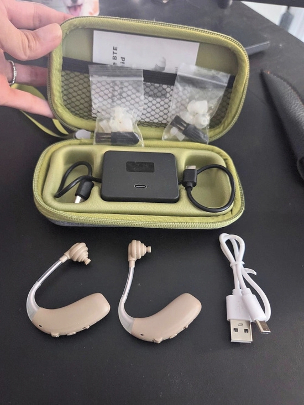 Rechargeable BTE Hearing Aids Beige